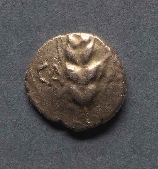 Cunobeline Quarter Stater (obverse), c. 10-40 A.D.. England (Ancient Britain), 1st century A.D.. Gold