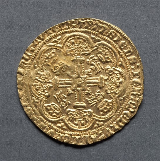Noble (reverse), 1413-1422. England, Henry V, 1413-1422. Gold