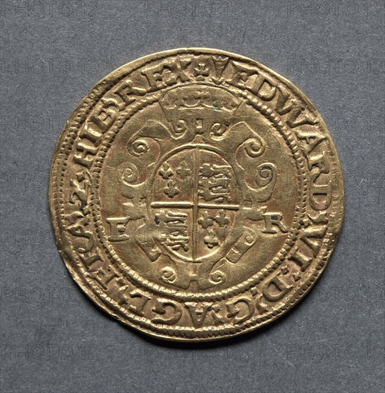 Half Sovereign (reverse), 1549-1550. England, Edward VI, 1547-1553. Gold