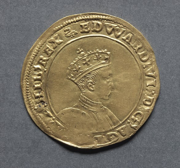 Half Sovereign (obverse), 1549-1550. England, Edward VI, 1547-1553. Gold