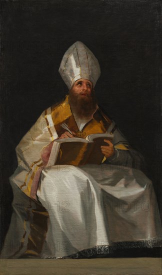 Saint Ambrose, c. 1796-1799. Francisco de Goya (Spanish, 1746-1828). Oil on canvas; framed: 148.7 x 225.3 x 10.3 cm (58 9/16 x 88 11/16 x 4 1/16 in.); unframed: 190 x 113 cm (74 13/16 x 44 1/2 in.).