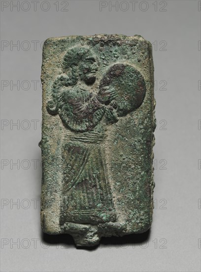 Hand Drummer, 900-700 BC. Assyrian, Iraq or possibly Syria, 9th-7th Century BC. Bronze, solid cast; overall: 7.3 x 3.8 cm (2 7/8 x 1 1/2 in.).