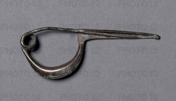 Boat-Shaped Fibula, c. 700 BC. Italy, Etruscan, late 8th Century BC. Bronze; overall: 6.8 cm (2 11/16 in.).
