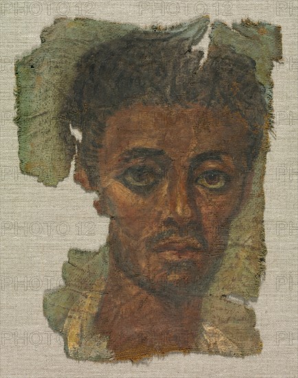 Funerary Portrait of a Man, c. 138-192. Egypt, Roman Empire, Antonine, early 2nd century AD. Encaustic on linen; overall: 24.8 x 19 cm (9 3/4 x 7 1/2 in.).