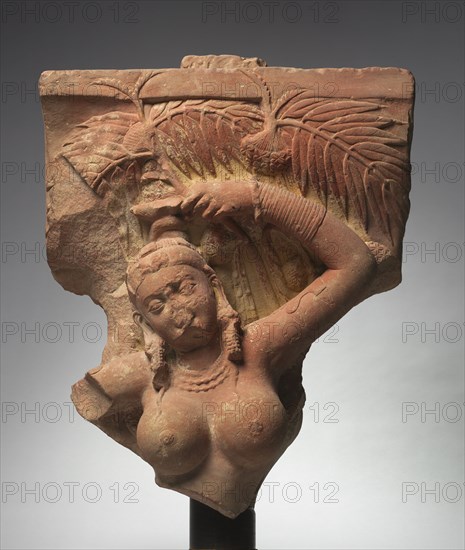 Gateway Bracket, 150-200. India, Mathura, Kushan period (AD 1-320). Sandstone; overall: 73.9 x 57.2 cm (29 1/8 x 22 1/2 in.).