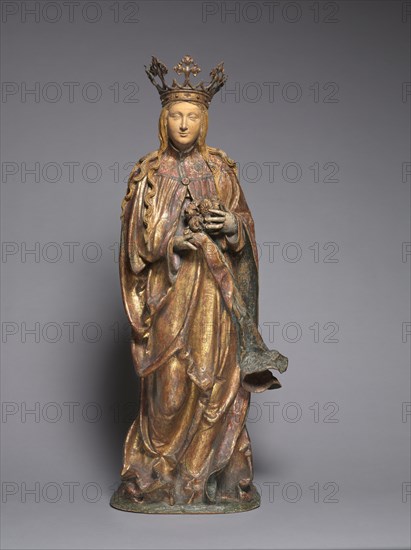 Saint Elizabeth of Hungary, c. 1515. Mätthaus Kreniss (German). Lindenwood with polychromy and gilding; overall: 131.8 x 53.3 x 28.3 cm (51 7/8 x 21 x 11 1/8 in.)