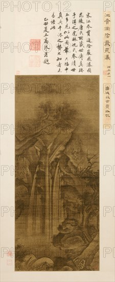 Waterfall, 1271-1368. China, Song dynasty (960-1279) - Yuan dynasty (1271-1368). Hanging scroll, ink and slight color on silk; overall: 83.8 x 36.6 cm (33 x 14 7/16 in.).