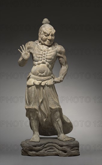 Guardian Figure: Nio, 1200s. Japan, Shiga prefecture, Kamakura period (1185-1333). Chestnut and cypress; overall: 167.9 cm (66 1/8 in.).