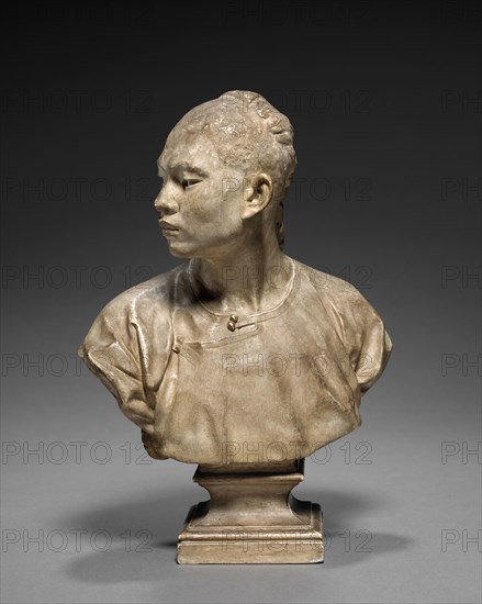 Bust of a Chinese, 1867-1868. Jean-Baptiste Carpeaux (French, 1827-1875). Plaster; overall: 35.5 x 25.8 x 14.2 cm (14 x 10 3/16 x 5 9/16 in.)