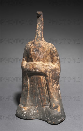 Mortuary Figure of the Zodiac Sign: Serpent (Virgo), 500s. China, Northern Wei dynasty (386-534). Gray earthenware with traces of slip; overall: 22.6 cm (8 7/8 in.).