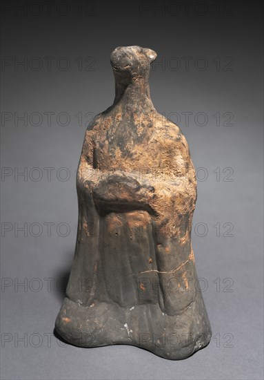 Mortuary Figure of the Zodiac Sign: Horse (Libra), 500s. China, Northern Wei dynasty (386-534). Gray earthenware with traces of slip; overall: 22.6 cm (8 7/8 in.).