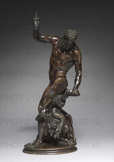 Hercules and the Hydra, late 1500s-early 1600s. Northern Europe, late 16th-early 17th century. Bronze; overall: 47.5 x 18 x 18 cm (18 11/16 x 7 1/16 x 7 1/16 in.).