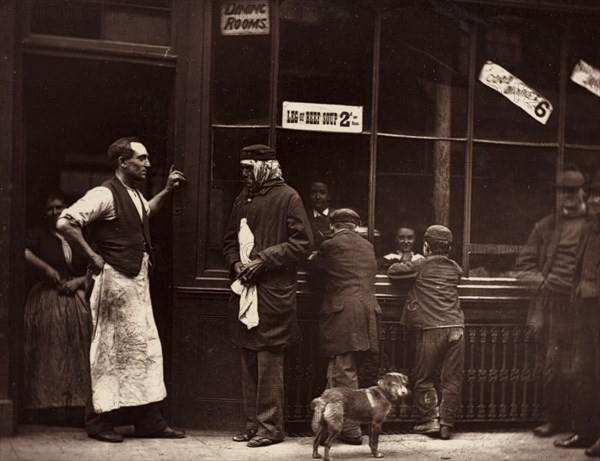 John Thomson and Adolphe Smith, Street Life in London: A Convict's Home, 1876. John Thomson (British, 1837-1921), Sampson Low, Marston, Searle and Rivington. Woodburytype; image: 9 x 11.5 cm (3 9/16 x 4 1/2 in.); matted: 30.6 x 35.6 cm (12 1/16 x 14 in.)