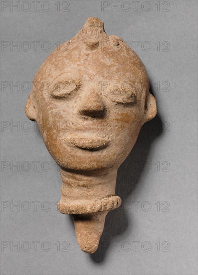 Head, 2nd half of 1600s. Guinea Coast, Ghana, Akan, 2nd half of 17th century. Terracotta; overall: 12.7 cm (5 in.)