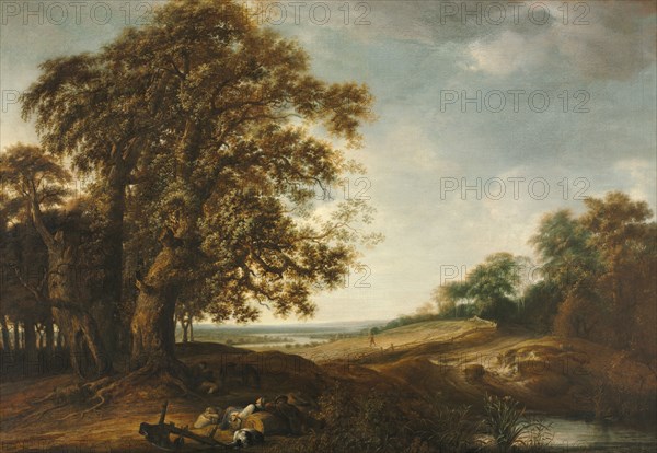 Sleeping Peasants near Fields (Parable of the Weeds), 1650-1653. Simon de Vlieger (Dutch, 1601-1653). Oil on canvas; framed: 122 x 161.5 x 8 cm (48 1/16 x 63 9/16 x 3 1/8 in.); unframed: 90.4 x 130.4 cm (35 9/16 x 51 5/16 in.).
