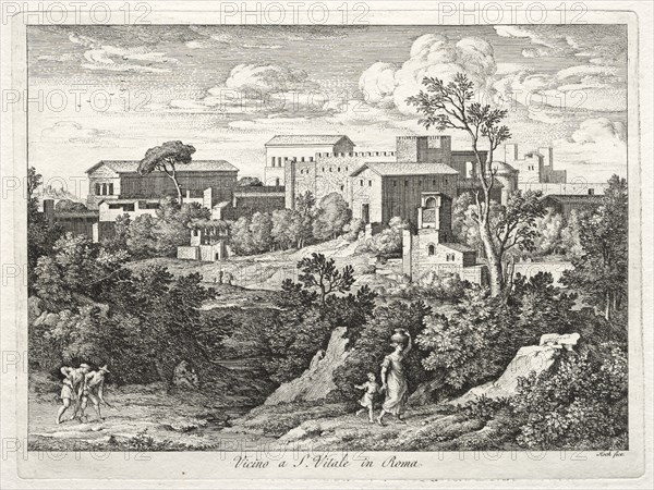 View of San Vitale, Rome, c. 1810. Joseph Anton Koch (Austrian, 1768-1839). Etching