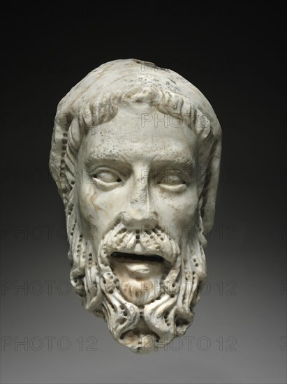 Head of a Prophet, c. 1300-1325. Workshop of Giovanni Pisano (Italian, c. 1240-c. 1320). Marble; overall: 31.8 x 18.6 x 13.4 cm (12 1/2 x 7 5/16 x 5 1/4 in.).