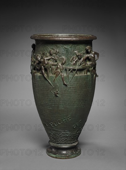 Vase, c. 1890. Gustave-Joseph Chéret (French, 1838-1894). Bronze; diameter: 43.2 cm (17 in.); overall: 79.2 cm (31 3/16 in.)