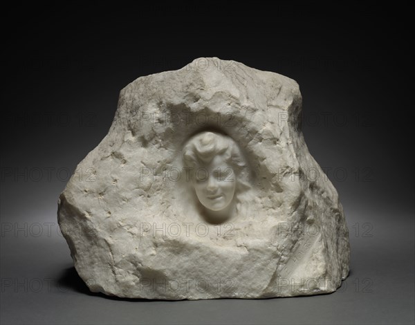 Head, 1893. Édouard Charles Marie Houssin (French, 1847-1919). Marble; overall: 22.2 x 29.2 x 19 cm (8 3/4 x 11 1/2 x 7 1/2 in.)