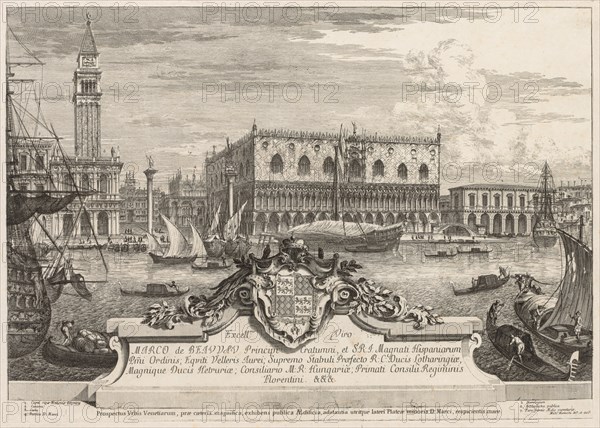 Views of Venice:  The Piazzetta and Ducal Palace, 1741. Michele Marieschi (Italian, 1710-1743). Etching