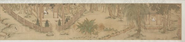 The Garden for Solitary Enjoyment, 1515-1552. Qiu Ying (Chinese, 1494-1552). Handscroll, ink and slight color on silk; image: 28 x 519.8 cm (11 x 204 5/8 in.); overall: 32.4 x 1310.5 cm (12 3/4 x 515 15/16 in.).