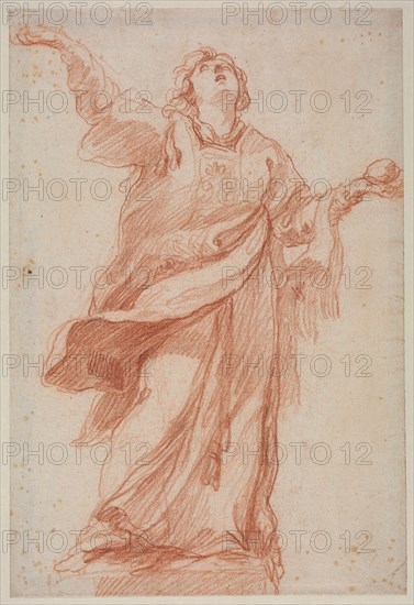 Saint Stephen in Ecstasy, second third 1700s. Edmé Bouchardon (French, 1698-1762). Red chalk; sheet: 38.3 x 25.9 cm (15 1/16 x 10 3/16 in.).