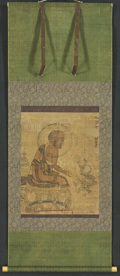 Arhat, 1235. Korea, Goryeo period (918-1392). Hanging scroll, ink and slight color on silk; image: 52.7 x 40.6 cm (20 3/4 x 16 in.); overall: 140 x 54.1 cm (55 1/8 x 21 5/16 in.).