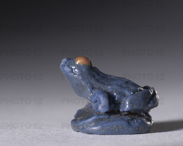 Frog Amulet, c. 1380-1330 BC. Egypt, New Kingdom, Late Dynasty 18. Polychrome faience; overall: 0.8 x 0.9 cm (5/16 x 3/8 in.).