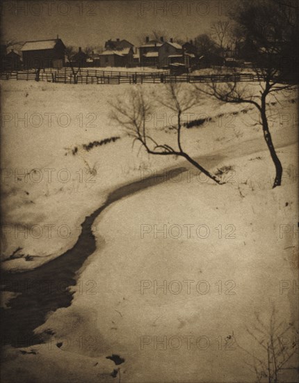 Winter Landscape, c. 1900. Clarence H. White (American, 1871-1925). Platinum print; image: 21.2 x 16.3 cm (8 3/8 x 6 7/16 in.); matted: 45.7 x 35.6 cm (18 x 14 in.)