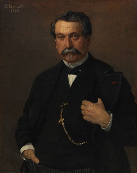 Portrait of a Man, 1868. Léon Bonnat (French, 1833-1922). Oil on fabric; unframed: 80.1 x 65.3 cm (31 9/16 x 25 11/16 in.)