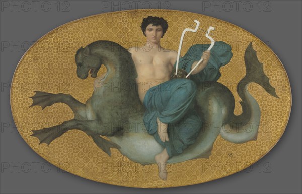 Arion on a Sea Horse, 1855. William Adolphe Bouguereau (French, 1825-1905). Oil on fabric; framed: 87.3 x 127 x 5.4 cm (34 3/8 x 50 x 2 1/8 in.); unframed: 71.3 x 111.8 cm (28 1/16 x 44 in.)