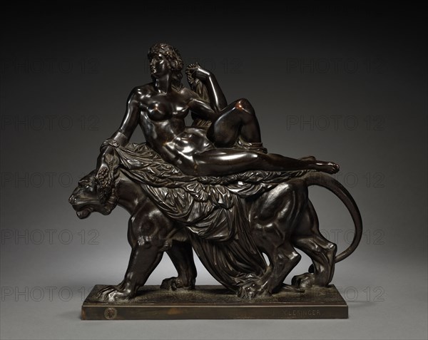 Ariadne on a Panther, 1873. Jean-Baptiste Clésinger (French, 1814-1883). Bronze; overall: 41.2 x 45.8 x 13.9 cm (16 1/4 x 18 1/16 x 5 1/2 in.)