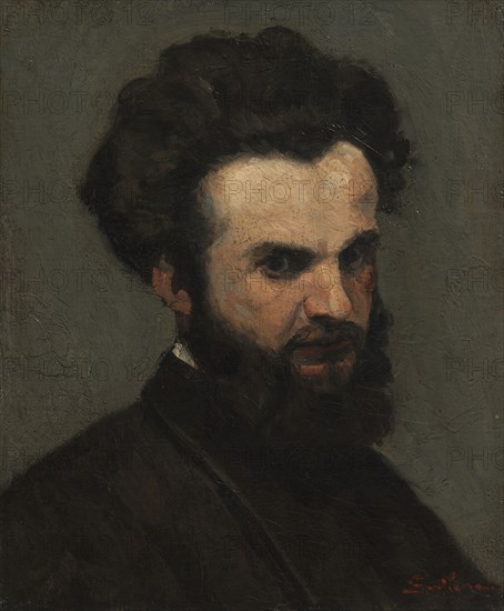 Self-Portrait, c.1872-1874. Armand Guillaumin (French, 1841-1927). Oil on fabric; unframed: 45.4 x 37.5 cm (17 7/8 x 14 3/4 in.)