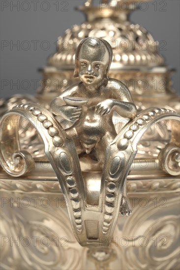 Centerpiece, 1838-1848. Charles-Nicolas Odiot (French, 1826-1868). Silver gilt; overall: 37 x 30.2 x 25.1 cm (14 9/16 x 11 7/8 x 9 7/8 in.).