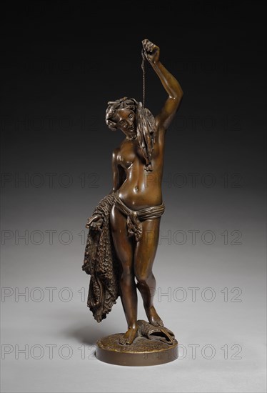 Allegory of Fishing, c. 1840. James Pradier (Swiss, 1790-1852). Bronze; overall: 50.1 x 16.5 x 14.4 cm (19 3/4 x 6 1/2 x 5 11/16 in.)