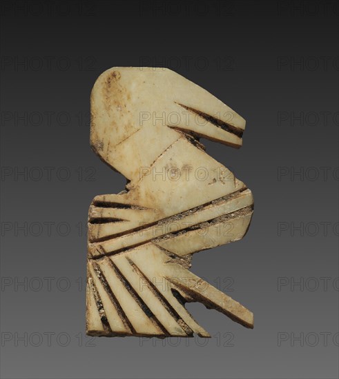 Stylized Bird:  Decorative Inlay for a Box, c. 2000 BC. Israel, possibly Jericho. Bone; overall: 3.4 x 2.2 x 0.3 cm (1 5/16 x 7/8 x 1/8 in.).