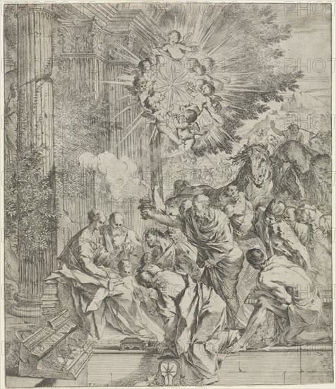 Adoration of the Magi, 1636-1638. Pietro Testa (Italian, 1612-1650). Etching