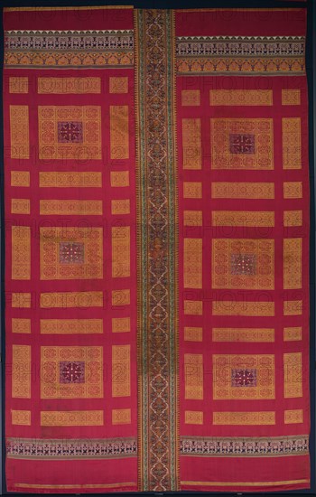 Alhambra Palace Silk Curtain, mid 1300s. Spain, Granada, Nasrid period. Silk; lampas weave; overall: 438.2 x 271.8 cm (172 1/2 x 107 in.)