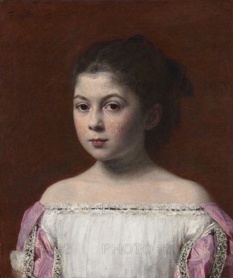 Marie-Yolande de Fitz-James, 1867. Henri Fantin-Latour (French, 1836-1904). Oil on fabric; framed: 65.1 x 57.2 x 7.6 cm (25 5/8 x 22 1/2 x 3 in.); unframed: 50.2 x 42.2 cm (19 3/4 x 16 5/8 in.)