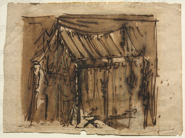 Tent (recto); Two Sketches (verso). Josef Platzer (Austrian, 1751-1806).