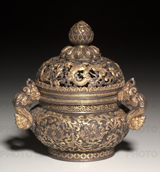 Incense Burner, early 1400s. China, Yongle Period (1403-1424). Iron ...