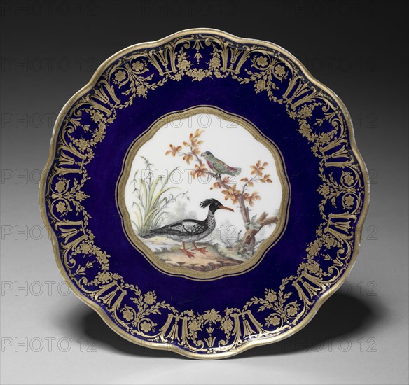 Footed Dish (soucoupe à pied), 1786. Sèvres Porcelain Manufactory (French, est. 1740), Etienne Evans (French, 1733-1806). Soft-paste porcelain with enamel and gilt decoration; diameter: 4 x 22.4 cm (1 9/16 x 8 13/16 in.).