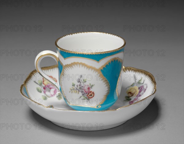 Cup and Saucer, 1759. Sèvres Porcelain Manufactory (French, est. 1740). Soft-paste porcelain; overall: 8 x 10.2 x 8 cm (3 1/8 x 4 x 3 1/8 in.).