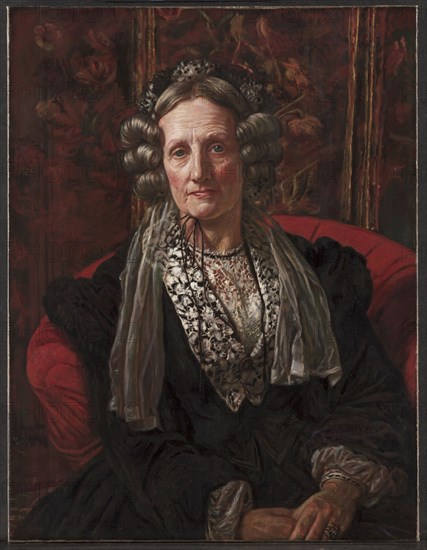 Mrs. George Waugh, 1868. William Holman Hunt (British, 1827-1910). Oil on fabric; framed: 115.5 x 95.5 x 6 cm (45 1/2 x 37 5/8 x 2 3/8 in.); unframed: 86.2 x 66.1 cm (33 15/16 x 26 in.).