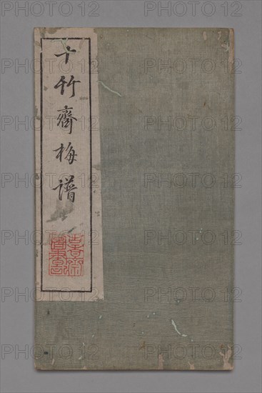 Ten Bamboo Studio Painting and Calligraphy Handbook (Shizhuzhai shuhua pu):  Plum Blossoms, late 17-18th Century. Hu Zhengyan (Chinese). Color woodblock; open and extended: 23.7 x 27.9 cm (9 5/16 x 11 in.).