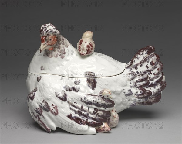 Hen and Chicks Tureen, c. 1755. Chelsea Porcelain Factory (British). Porcelain; overall: 24.8 x 34.9 x 25.7 cm (9 3/4 x 13 3/4 x 10 1/8 in.).