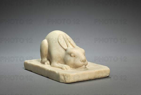 Hare, early 700s. North China, Tang dynasty (618-907). White marble; overall: 9.4 x 11.3 x 20.2 cm (3 11/16 x 4 7/16 x 7 15/16 in.).