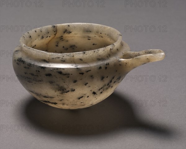 Spouted Bowl, c. 3573-2454 BC. Egypt, Old Kingdom, Dynasty 4, 2573-2454 BC. Anorthosite gneiss; diameter: 10.8 cm (4 1/4 in.); diameter of mouth: 9.1 cm (3 9/16 in.); overall: 6.4 cm (2 1/2 in.).