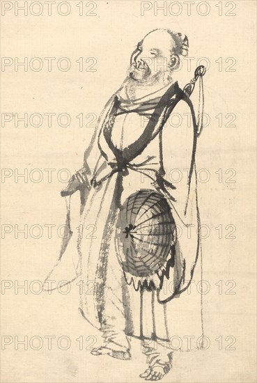 The Wandering Hermit. Kono Bairei (Japanese, 1844-1895). Ink on paper; sheet: 39.7 x 26.7 cm (15 5/8 x 10 1/2 in.).