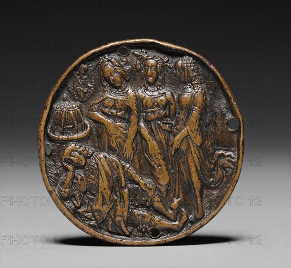 Legend of Alfred III, King of Mercia, late 1400s. South Netherlands or Flanders, 15th century. Bronze; diameter: 5.2 cm (2 1/16 in.).